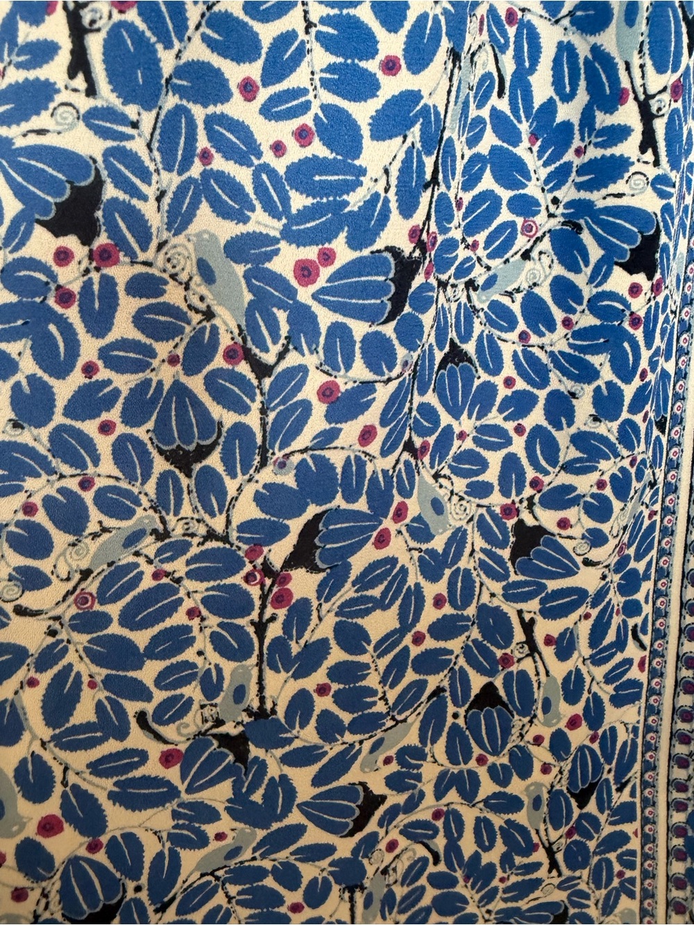 230 Max Studio London Blue Floral Butterfly Print Boho Tunic Top 1X cottagecore - Picture 6 of 8